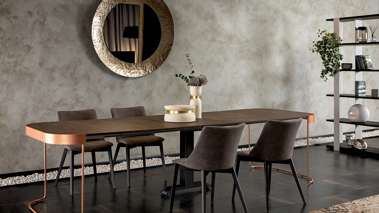 Tavolo allungabile in legno con prolunghe in melaminico Consolle Cora di Tonin Casa