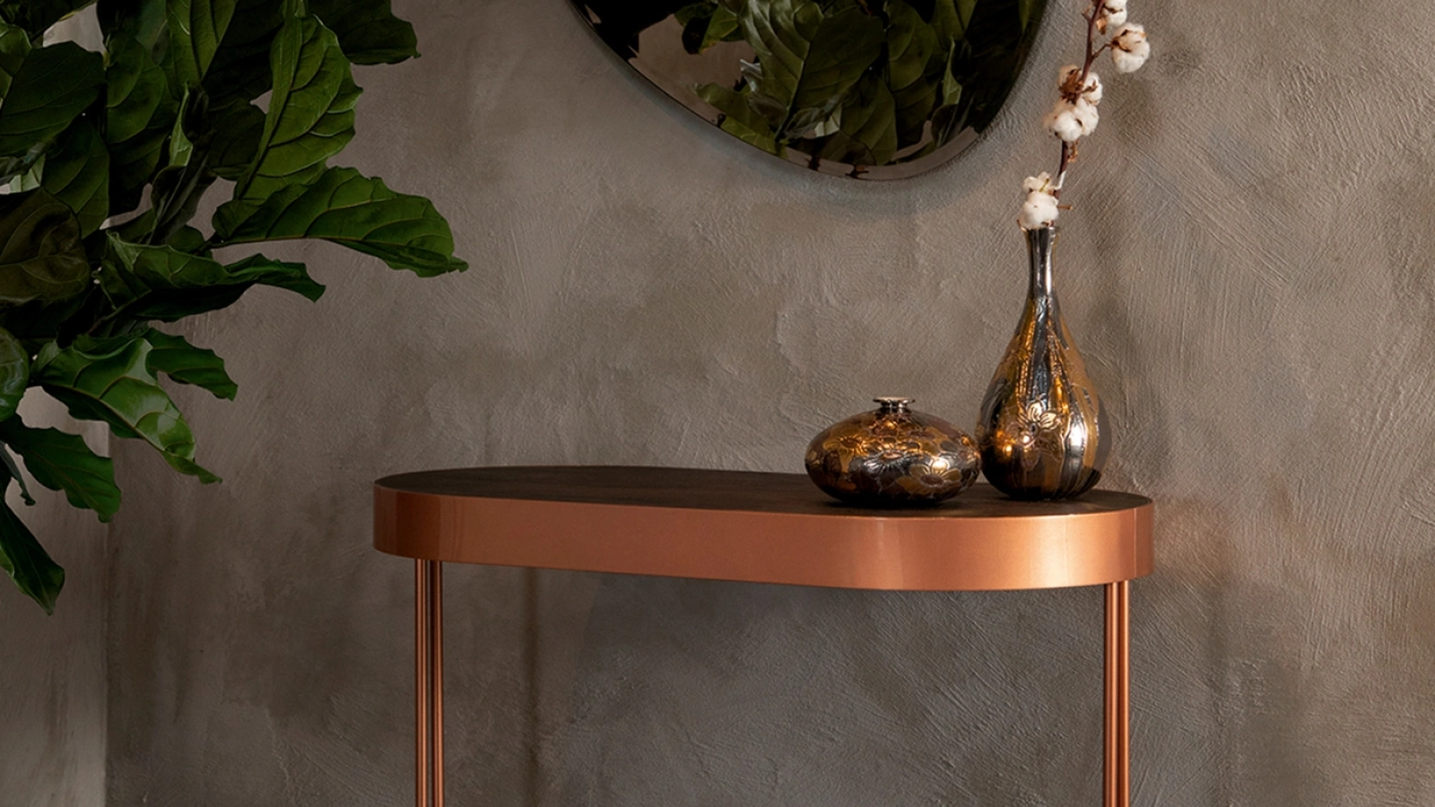 Tavolo allungabile in legno con base in acciaio verniciato Consolle Cora di Tonin Casa