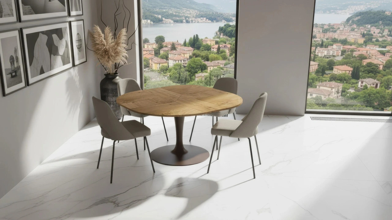 Tavolo moderno allungabile Croissant di Easyline
