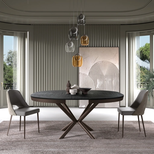 Tavolo allungabile Full Moon con top in ecolegno di Easyline