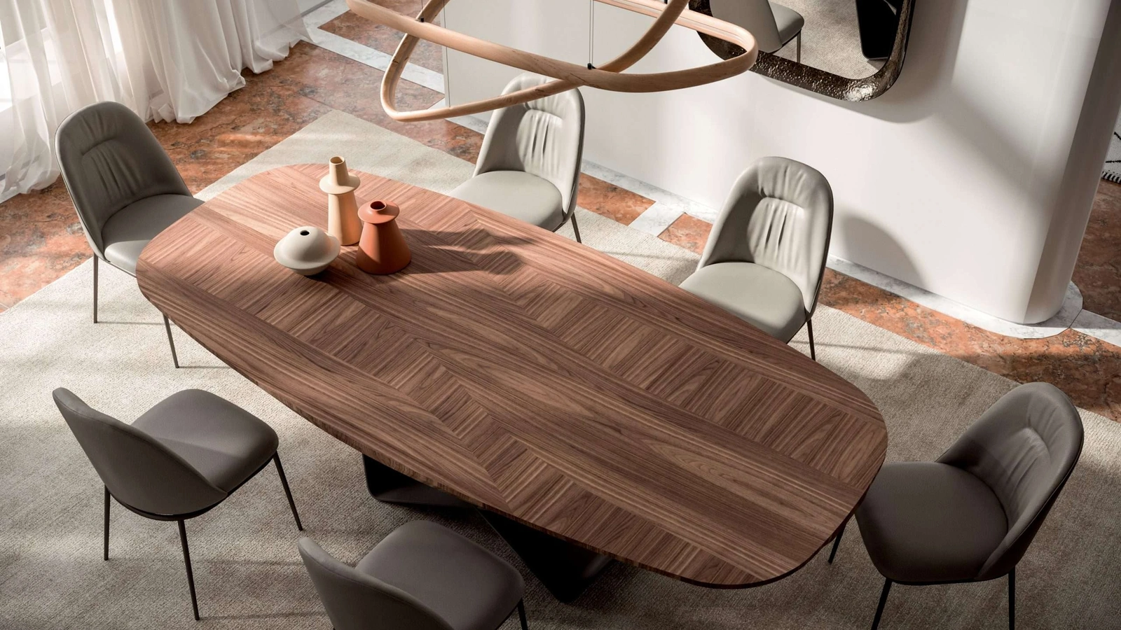 Tavolo Gem in legno di Ozzio