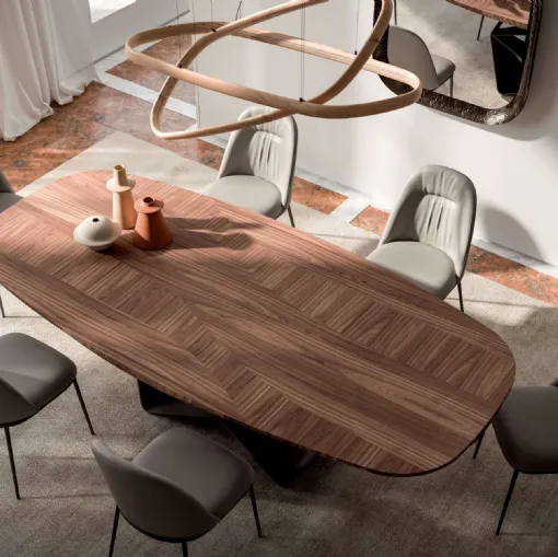 Tavolo Gem in legno di Ozzio