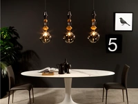 Tavolo con piano in ceramica e base a stelo Imperial di Tonin Casa