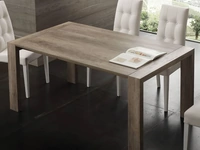 Tavolo allungabile Moderno in nobilitato rovere con gambe in MDF fasciate in tinta di La Seggiola