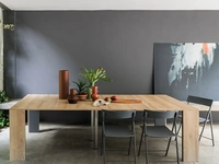 Tavolo consolle allungabile Leon in melaminico effetto legno di Sedie Brianza