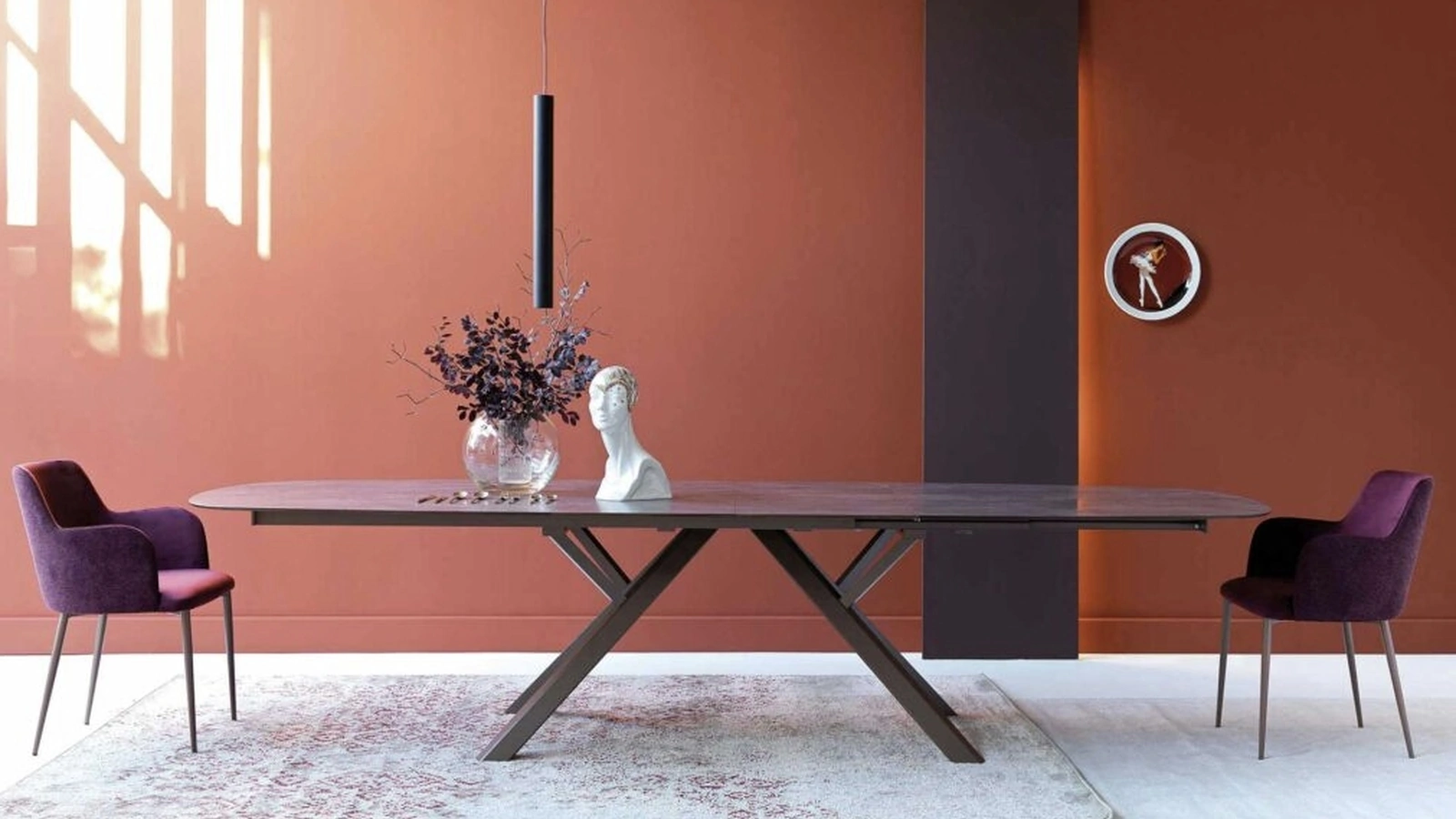 Tavolo allungabile Libra in nobilitato materico di Sedie Brianza