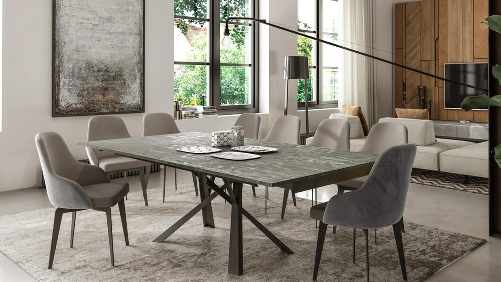 Tavolo allungabile e allargabile Lungo Largo di Easyline