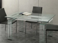 Tavolo allungabile Mini Glass in vetro temperato trasparente di La Seggiola