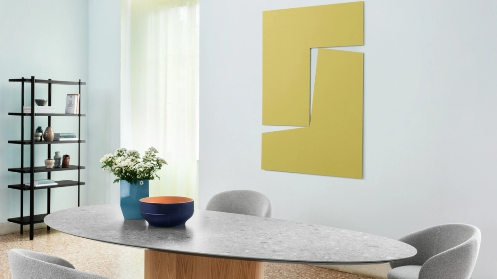 Tavolo Monoplauto con top in Marmo di Miniforms