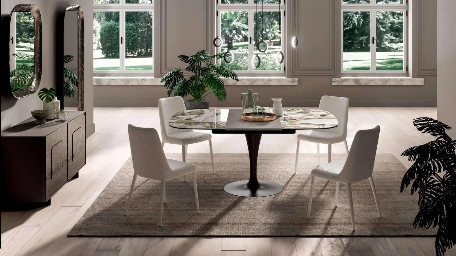 Tavolo quadrato allungabile Bravo di Ozzio