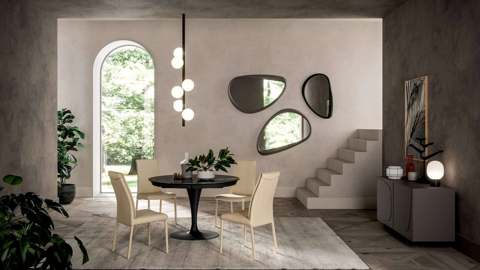 Tavolo rotondo allungabile Eclipse di Ozzio