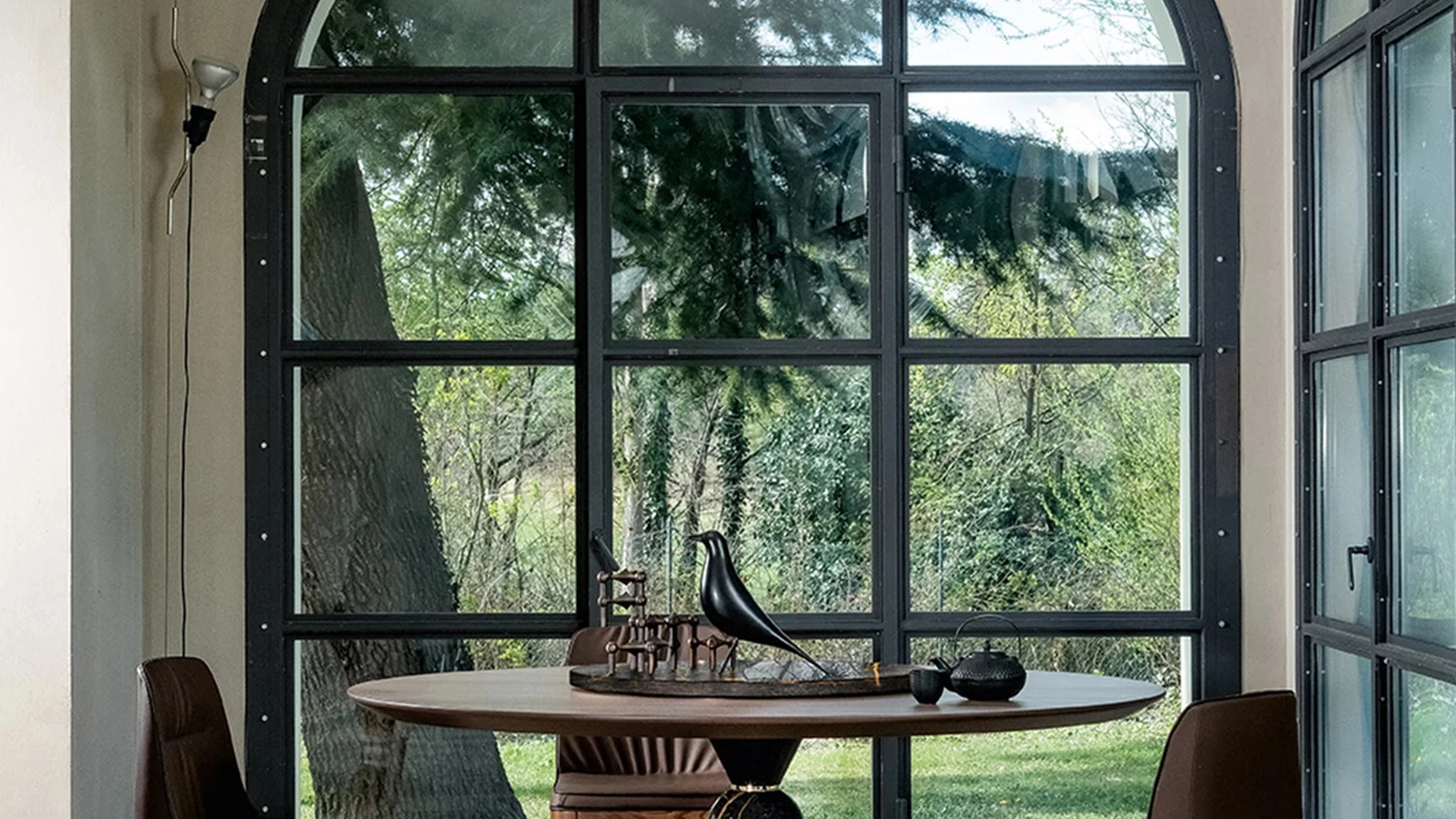 Tavolo rotondo con top in legno Pandora di Tonin Casa