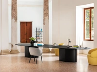 Tavolo Monoplauto Maxxxi in frassino nero di Miniforms