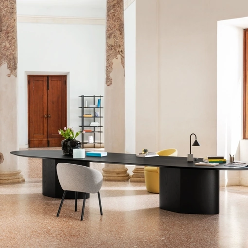 Tavolo Monoplauto Maxxxi in frassino nero di Miniforms