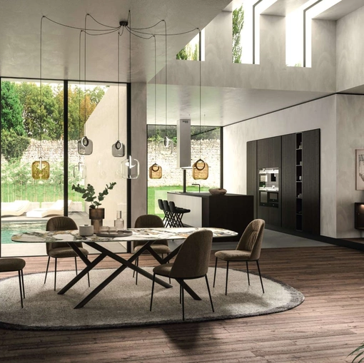 Tavolo fisso Random di Ozzio