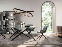 Tavolo fisso Random in vetro di Ozzio