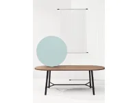 Tavolo Record Living in Rovere Naturale con base in acciaio di Infiniti