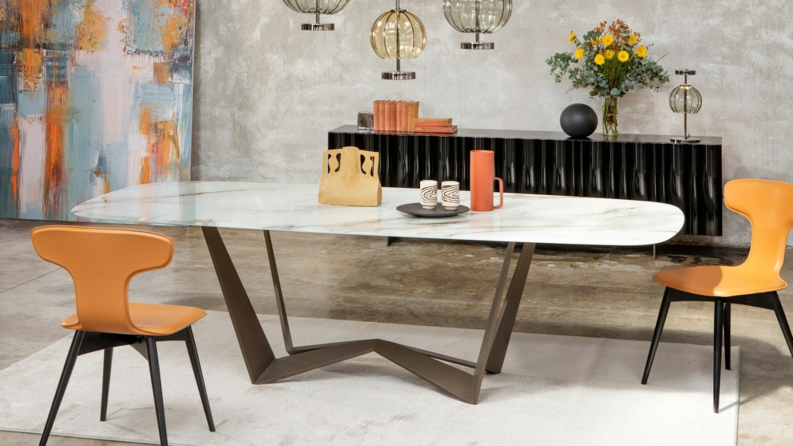 Tavolo Reverse Artistic Glass in vetro serigrafato di Tonin Casa