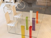 Tavolo di design fisso in vetro Romolo di Ponti Terenghi