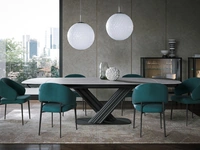 Tavolo Sipario Ext in gres travertino di Tonin Casa