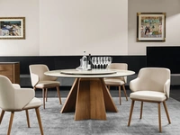 Tavolo rotondo Susan in ceramica di Calligaris