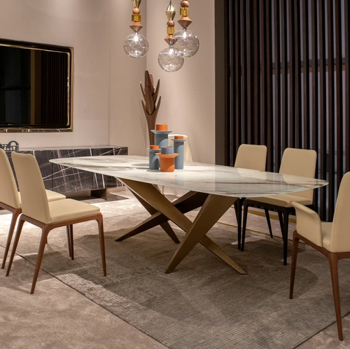 Tavolo Thunder in vetro artistico di Tonin Casa