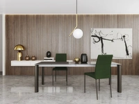 Tavolo allungabile Circle in vetro laccato di Zamagna