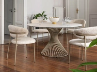 Tavolo rotondo in ceramica Vortex di Calligaris