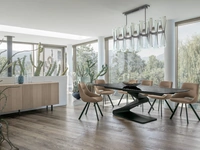 Tavolo Zed con piano in vetro di Target Point