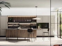Cucina Moderna in laminato e Pet con isola Alma di Arredo3