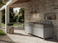 Cucina Moderna in alluminio Aura di Arredo3