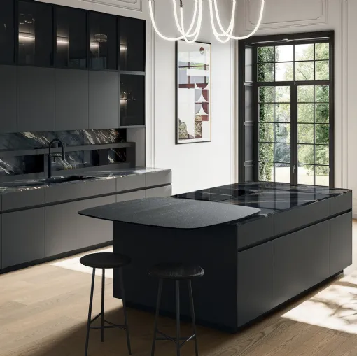 Cucina Moderna con isola Glass 2|0 04 di Arredo3