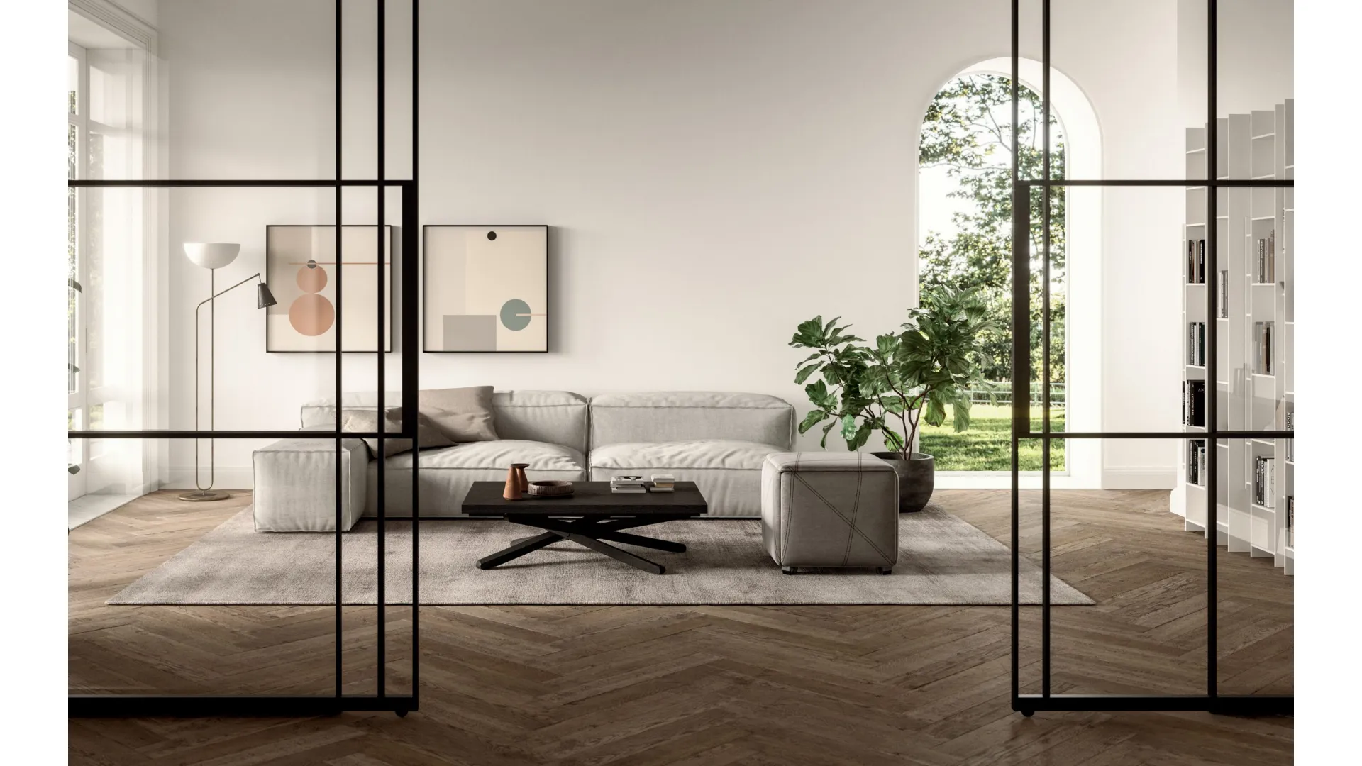 Tavolino trasformabile Su e Giù di Ozzio Italia