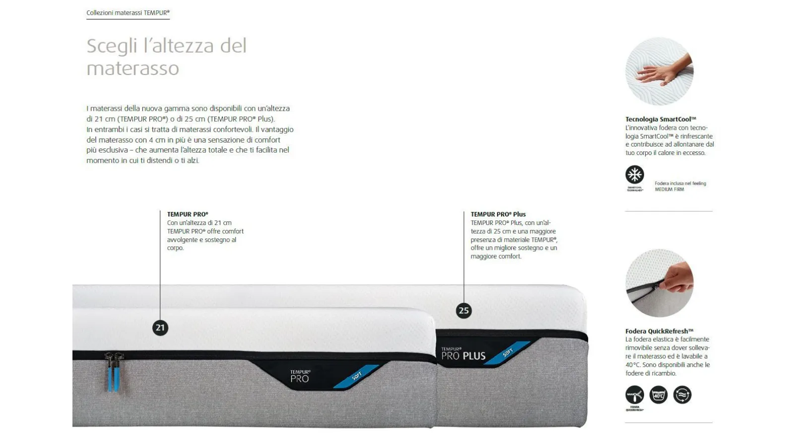 Scegli la sensazione di comfort