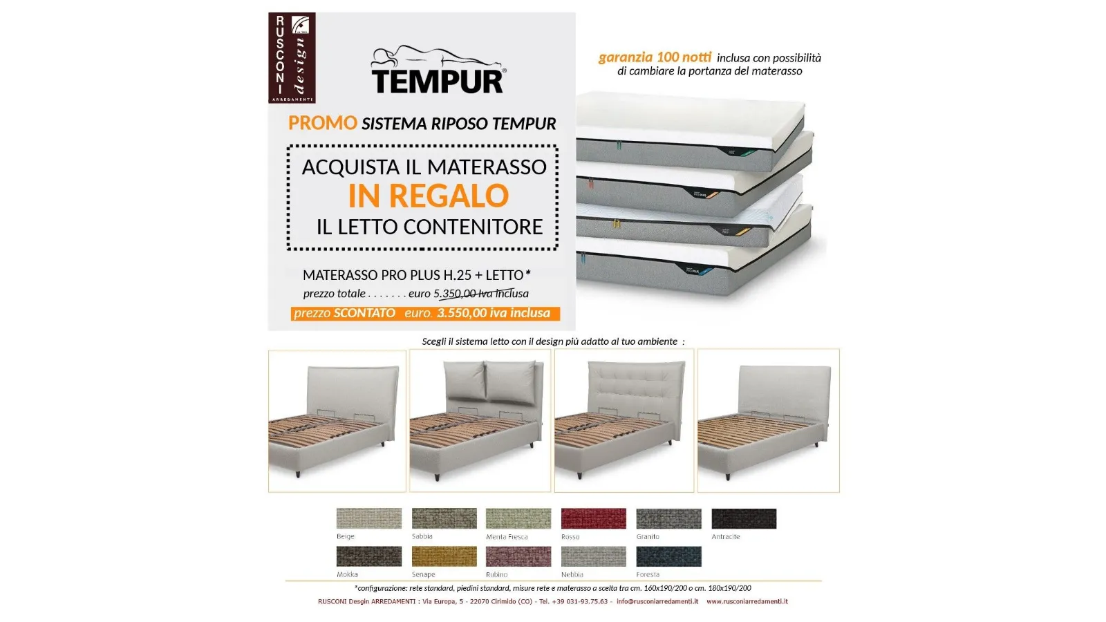 PROMO SISTEMA RIPOSO TEMPUR 