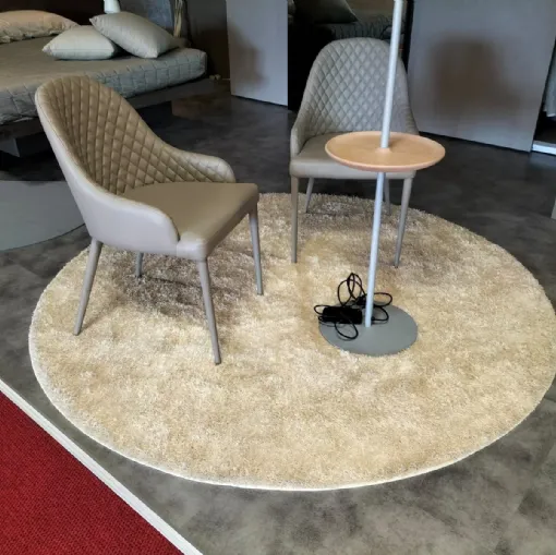 Tappeto a pelo lungo rotondo