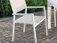 Sedia Alluminia Chair in tessuto textilene tortora di La Seggiola