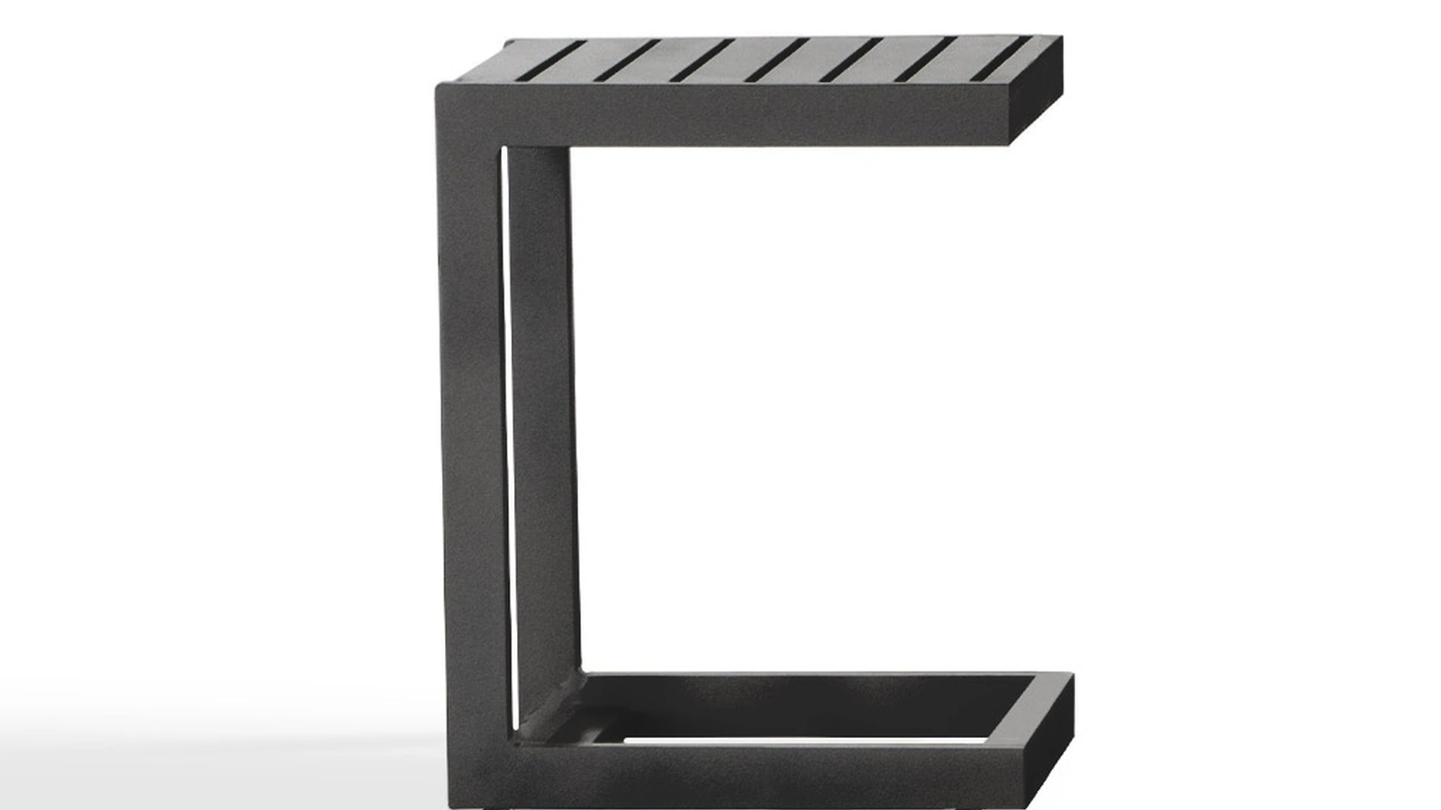 Tavolino Antibes in alluminio verniciato antracite di La Seggiola