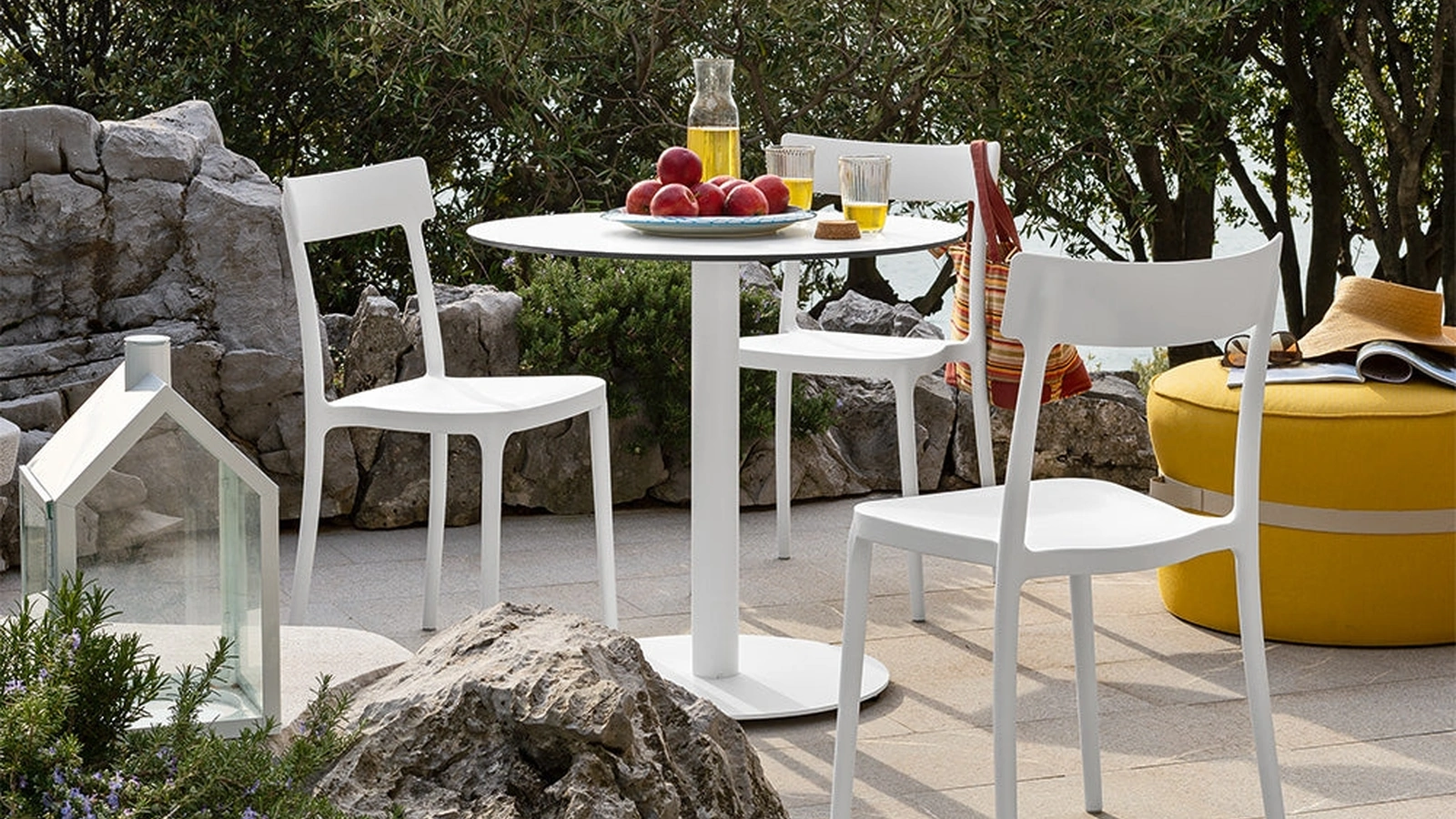 Sedia impilabile Argo in polipropilene di Connubia Outdoor