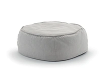 Pouf tavolino Bill in tessuto grigio di La Seggiola