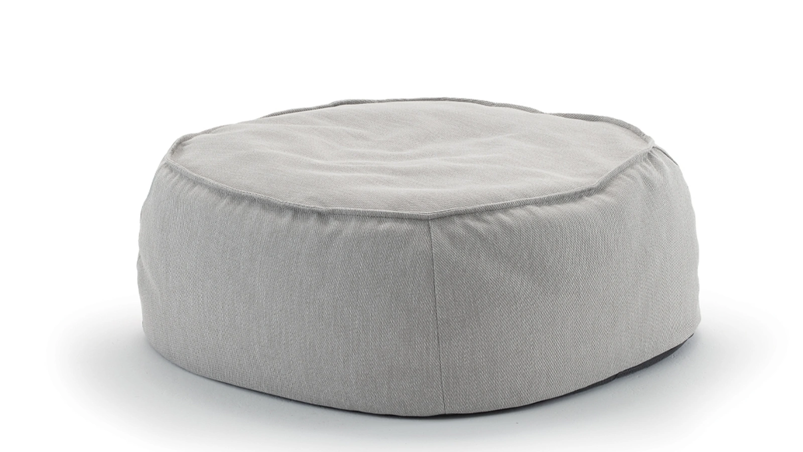 Pouf tavolino Bill in tessuto grigio di La Seggiola