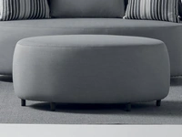 Pouf tavolino Cobb in tessuto per esterno grigio con struttura in alluminio di La Seggiola