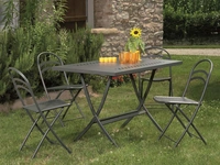 Tavolo da giardino Folding Table in acciaio zincato di La Seggiola