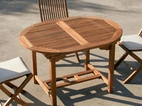 Tavolo da giardino allungabile Lipari in legno massello di teak indonesiano con finitura olio naturale di La Seggiola