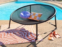 Poltrona Lounge Netorious Deluxe con telaio in alluminio e rete di Fatboy