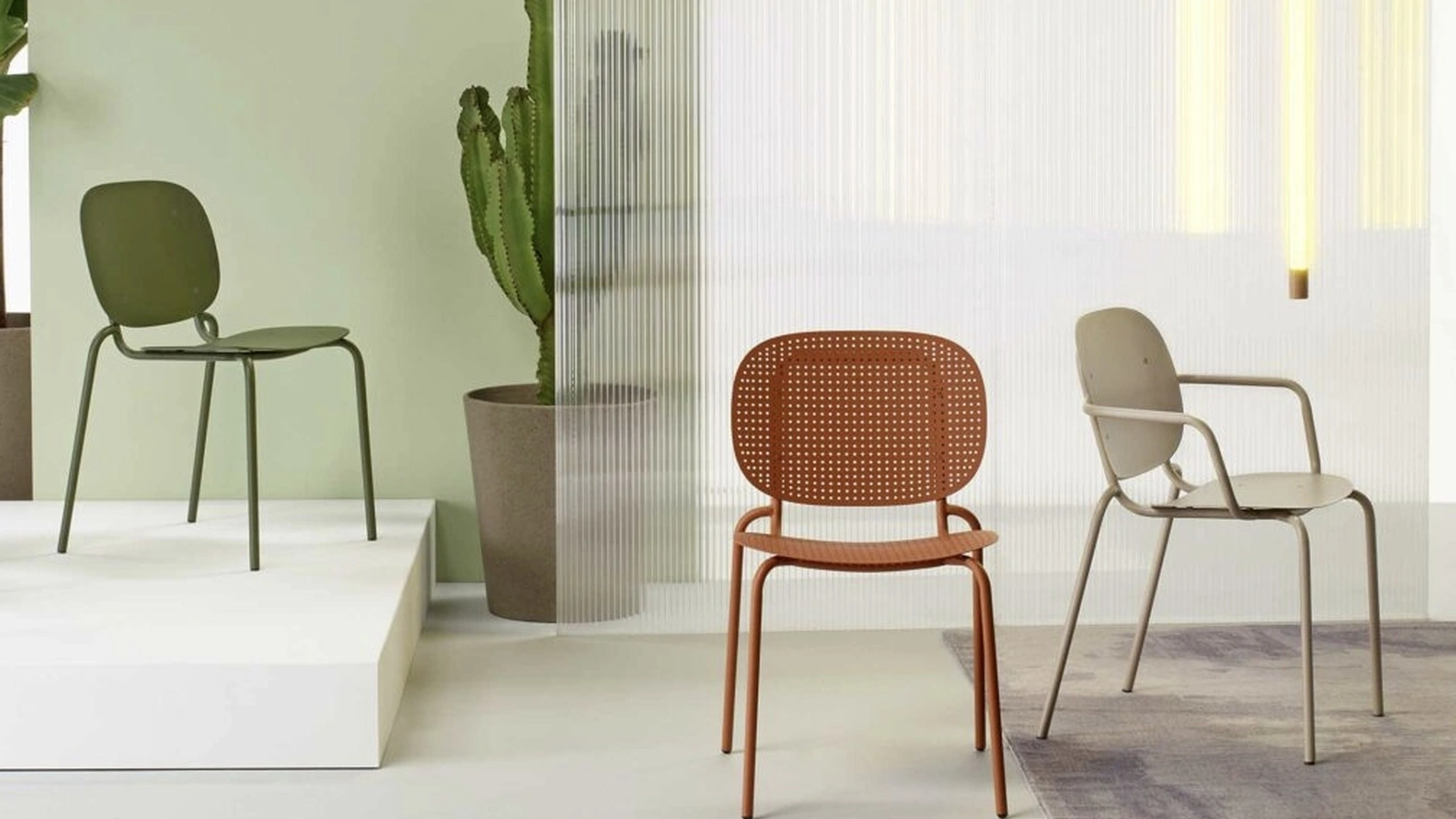 Sedia Si-Si F in polipropilene con struttura in metallo di Sedie Brianza