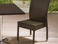 Sedia da giardino Sorrento in alluminio rivestita in fibra di polipropilene intrecciata a mano di La Seggiola