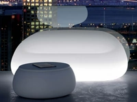 Divano da giardino Stone-D in polipropilene con luce interna di La Seggiola