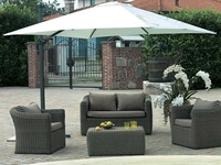 Ombrellone Tremiti in alluminio verniciato con apertura a manovella di La Seggiola