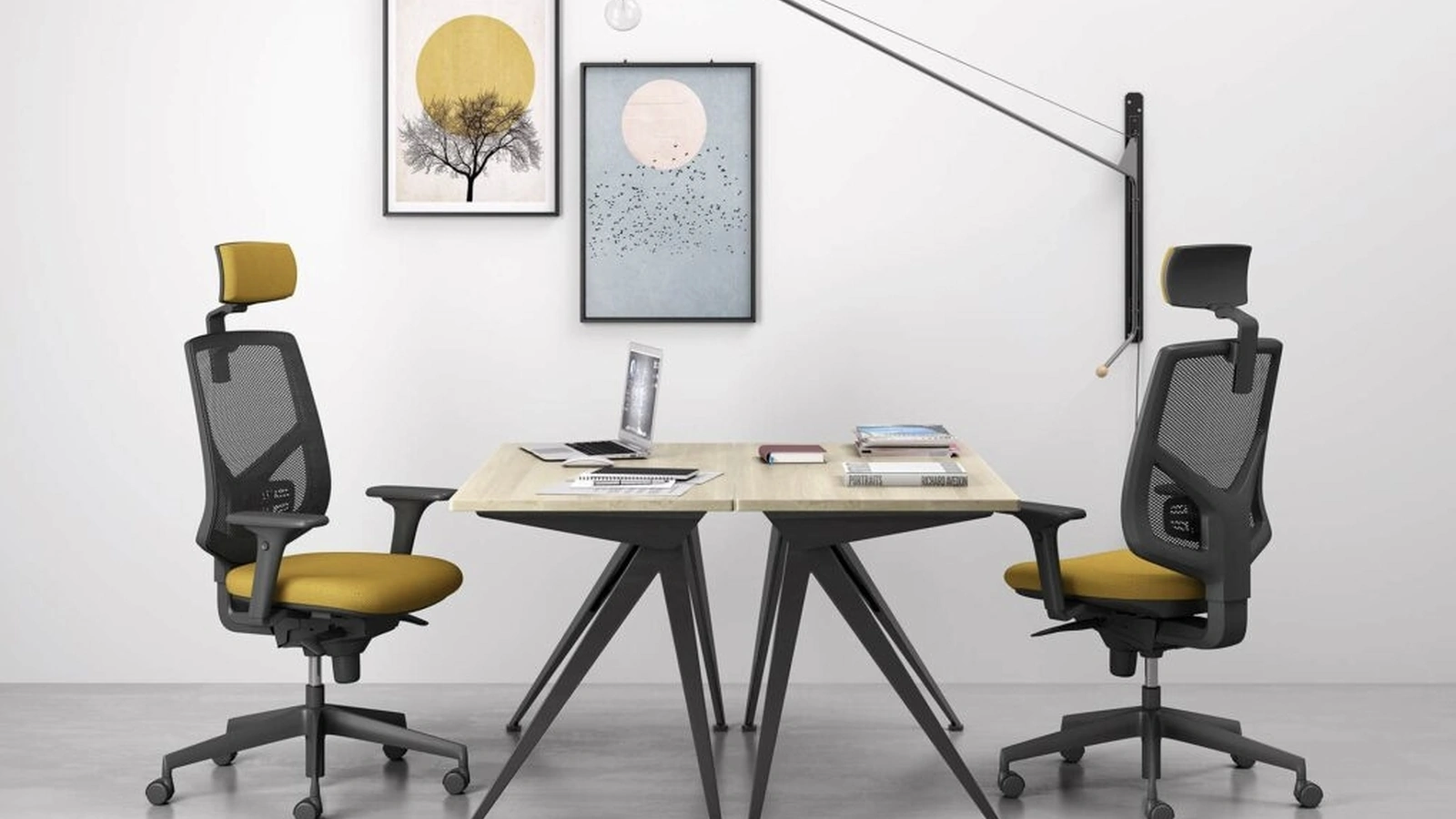 Seduta Operativa Active RE con seduta in tessuto imbottito e schienale in rete traspirante di Sedie Brianza